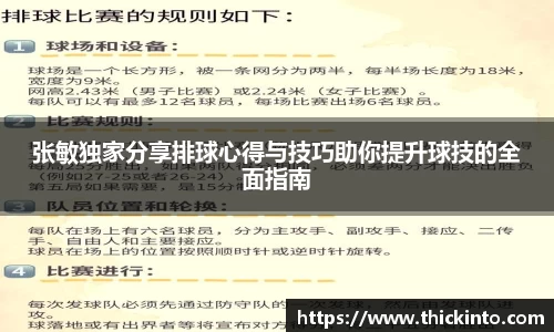 张敏独家分享排球心得与技巧助你提升球技的全面指南